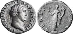 Roman Imperial Otho. Denarius; Otho; 69 AD, Rome, Denarius, 3.07g. RIC-1 (R3); BMC-p. 364; Paris-1, pl. XX (same dies); C-1 (citing Paris, 50 Fr.). Obv: IMP OTHO CAESAR AVG TR P Head bare r. Rx: CERES
