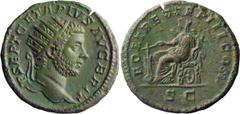 Roman Imperial Geta as Augustus. Dupondius; Geta as Augustus; Rome, 211 AD, Dupondius, 11.73g. BM-270, pl. 62.6 (same obv. die). Obv: P SEPT GETA PIVS AVG BRIT Head radiate r. Rx: FORT RED TR P III CO