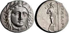 Ancient Greek Caria, Pixodarus. Didrachm; Caria, Pixodarus; 341-336 BC, Didrachm, 8.88g. SNG von Aulock-2376. Obv: Laureate head of Apollo, three-quarters facing, turned slightly to the right. Rx: ΠΙΞ