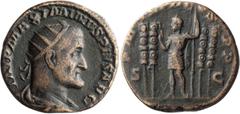 Roman Imperial Maximinus I Thrax. Dupondius; Maximinus I Thrax; 235-238 AD, Rome, 236 AD, Dupondius, 11.19g. RIC-31. Obv: IMP MAXIMINVS PIVS AVG Radiate bust r. Rx: P M TR P II COS P P S C Maximinus T