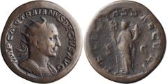 Roman Imperial Trajan Decius. Double Sestertius; Trajan Decius; 249-251 AD, Rome, Double Sestertius, 42.30g. RIC-115. Obv: IMP C M Q TRAIANVS DECIVS AVG, Radiate bust r. Rx: FELICITAS SAECVLI S C, Fel