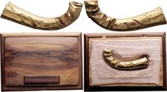 Ancient Greek Greek Gold Handle - Proto-Money. ; Greek Gold Handle - Proto-Money; ca. 300-100 BC, 2oz of gold (56.7g) Most likely from the handle of a solid gold kylix drinking cup. This piece was bro