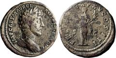 Roman Imperial Marcus Aurelius. Sestertius; Marcus Aurelius; 161-180 AD, Rome, 161 AD, Sestertius, 27.79g. Bust variety of BM-841. Obv: IMP CAES M AVREL - ANTONINVS AVG Bust laureate, cuirassed r. Rx: