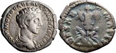 Roman Imperial Commodus as Caesar. Denarius; Commodus as Caesar; 167-177 AD, Rome, 175-6 AD, Denarius, 2.98g. Cf. BM-643 (there male and female captives swap places). Obv: COMMODO CAES AVG - FIL GERM 