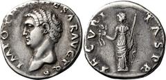 Roman Imperial Otho. Denarius; Otho; 69 AD, Rome, Denarius, 3.37g. BM-20, Paris-17, C-19 (20 Fr.), RIC-12 (R3). Obv: IMP OTH[O CA]ESAR AVG TR P Head bare left. Rx: SECVRI - TAS P R Securitas standing 