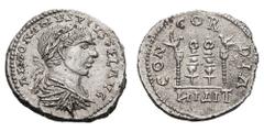 Elagabalus, plated ancient imitation; 218-222 AD, Denarius, 2.98g. Plated ancient imitation copying the Eastern-mint denarius BM-275, C-15, RIC-187, and Thirion-344. Obv: ANTONINVS PIVS FEL AVG Bust l