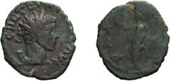 Tetricus II as Augustus; 273 AD, Antoninianus, 2.01g. Obv: C P E TETR[ICVS] C AVG Bust radiate r. Rx: PAX - [AV]G Pax standing l. holding branch and transverse scepter. It is chiefly the coins that pr