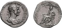 Hadrian; 117-138 AD, Rome, 117 AD, Denarius, 2.73g. BM-9, C-250, RIC-4c. Obv: IMP CAES TRAIAN HADRIAN OPT AVG GER DAC Bust laureate, cuirassed r. seen from front, sword belt over shoulder. Rx: [C]ONCO