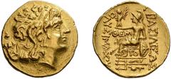 Greek Brutus, restoring types of Lysimachus. Stater; Brutus, restoring types of Lysimachus; 42 BC, Tomis, Stater, Müller-273. Obv: Diademed head of Alexander the Great r., wearing horn of Ammon. Rx: B