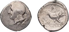 Ancient Greek Silver Lucania, Velia. Didrachm; Lucania, Velia; Theta Group, c. 365-350/340 BC, Didrachm, 7.45g. Williams-262,II (O.151/R.203). Obv: Head of Athena l., helmet decorated with [griffin le