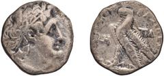 Ancient Greek Silver Ptolemaic, Cleopatra III and Ptolemy IX. Tetradrachm; Ptolemaic, Cleopatra III and Ptolemy IX; 116-107 BC. Alexandria, Year 8=110/109 BC, Tetradrachm, 11.76g. SNG Cop-352, Sv-1669