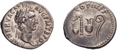 Roman Empire Nerva. Denarius; Nerva; 96-98 AD, Rome, 97 AD, Denarius, 3.50g. BM-31, C-52 (citing the coin dealer Hamburger), RIC-23. Obv: IMP NERVA CAES - AVG P M TR POT Head laureate r. Rx: COS III P