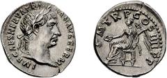 Roman Empire Trajan. Denarius; Trajan; 98-117 AD, Rome, 101-2 AD, Denarius, 3.41g. Woytek, MIR-116a (10 spec., including our coin); BM-130; C-239; RIC-57. Obv: IMP CAES NERVA TRA - IAN AVG GERM Head l