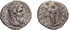 Roman Empire Pertinax. Denarius; Pertinax; 193 AD, Rome, Denarius, 2.64g. BM-13, C-43 (50 Fr.), RIC-11a (R2). Obv: IMP CAES P HELV - PERTIN AVG Head laureate r. Rx: PROVID - DEOR COS II The Human Race