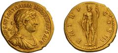 Roman Gold Hadrian. Aureus; Hadrian; 117-138 AD, Rome, c. 121-4 AD, Aureus, 7.23g. BM-101, C-1058 (40 Fr.), Calicó-1301, RIC-63 (C). Obv: IMP CAESAR TRAIAN - HADRIANVS AVG Bust laureate, draped, cuira