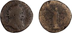 Roman Bronze Pertinax. Dupondius; Pertinax; 193 AD, Rome, Dupondius, 11.40g. BM-32, C-51 (80 Fr.), RIC-31 (R2). Obv: [IMP CAES P HELV] PERTIN AVG Head radiate r. Rx: PROVID[ENTIAE D]EORVM [COS II] S -