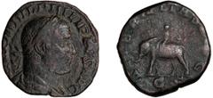 Roman Bronze Philip I. Sestertius; Philip I; 244-249 AD, Rome, 248 AD, Sestertius, 14.98g. RIC-167a, C-18. Obv: IMP M IVL PHILLIPVS AVG Bust laureate r. Rx: AETERNITAS [AVGG] around, G S (sic) in exer