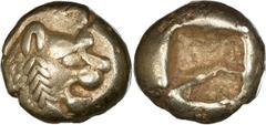 Ancient Gold Kingdom of Lydia, Time of Alyattes - Croesus EL 1/12 Stater. ; Kingdom of Lydia, Time of Alyattes - Croesus EL 1/12 Stater; c. 620/10-550/39 BC, EL 1/12 Stater, 1.20g. Weidauer-Group XVI,