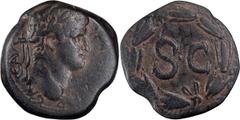 Imperial Bronze Otho. AE 26; Otho; 69 AD, Antiochia ad Orontem, Seleucis and Pieria, AE 26, 12.62g. RPC-4318 (14 spec.). Obv: [IMP M OTH]O - CAE AVG (clockwise) Laureate head of Otho r. Rx: Large SC w