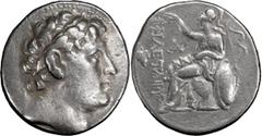 Greek Coins Pergamum, Attalus I. Tetradrachm; Pergamum, Attalus I; 241-197 BC, Tetradrachm, 17.07g. Westermark-V.LXIV. Obv: Head of Philetairos r., wearing laurel wreath entwined with diadem. Rx: FI?E