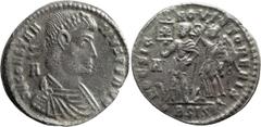 Roman Coins Issue of Vetranio, in name of Constantius II. Centenionalis; Issue of Vetranio, in name of Constantius II; 337-361 AD, Centenionalis, Siscia, 350 AD, 4.21g. RIC-282 (S), officina B=2. Obv: