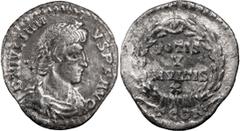 Roman Coins Julian II. Reduced siliqua; Julian II; 360-363 AD, Arles, 360-1, with Constantius II, Reduced Siliqua, 1.91g. RIC-295, officina T=3 (C2). Obv: D N IVLIAN - VS P F AVG Unbearded bust r. wea