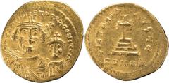 Byzantine Heraclius. Solidus; Heraclius; 610-641 AD. Constantinople, 616-625 AD, Solidus, 4.44g. Berk-120, MIB-11, Sear-738. Obv: dd NN hERACLIUS ET hERA CONST PP AV facing busts of Heraclius, with sh