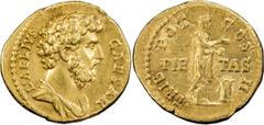 Gold Coins Aelius as Caesar. Aureus; Aelius as Caesar; 136-138 AD, Rome, 137 AD, Aureus, 7.37g. BM-1003, pl. 67.10 = RIC-444, pl. XIV, 292 = RIC²-2713, pl. 48 (same dies); Calicó-1448 (same dies); bus