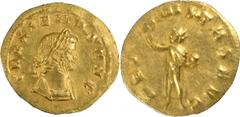 Gold Coins Gallienus. Aureus; Gallienus; 253-268 AD, Rome, 260-8 AD (Sole Reign), Aureus, 2.97g. Göbl-671g (1 spec.); bust var. of RIC-24, C-37 (100 Fr.), and Calicó-3465. Obv: GALLIENVS AVG Bust laur