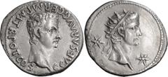 Roman Coins Caligula. Denarius; Caligula; 37-41 AD, Lugdunum, 37 AD, Denarius, 3.82g. BM-4, Paris-3, C-11 (12 Fr.), RIC-2. Obv: C CAESAR AVG GERM P M TR POT COS Bare head of Caligula r. Rx: No legend,