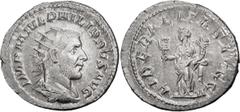 Roman Coins Philip I. Antoninianus; Philip I; 244-249 AD, Rome, 245 AD, Antoninianus, 4.22g. RIC-38b, C-87. Rx: LIBERALITAS AVG II Liberalitas standing l. holding coin-counter and cornucopia.. FDC