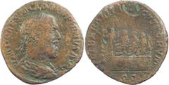 Roman Coins Pupienus. Sestertius; Pupienus; 238 AD, Rome, Sestertius, 18.12g. BM-13, pl. 43 (same dies); C-18 (100 Fr.); RIC-13 (R2). Obv: IMP CAES M CLOD PVPIENVS AVG Bust laureate, draped, cuirassed