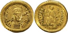 Ancient Gold Coins Justin I. Solidus; Justin I; 518-527 AD. Constantinople, Solidus, 4.45g. Berk-38, MIB-3. Ex HJB, Private Treaty, January 2002.Beautifully struck. FDC