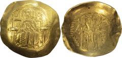 Ancient Gold Coins Isaac II, Angelus Hyperpyron. ; Isaac II, Angelus Hyperpyron; 1185-1195 AD. Constantinople, Hyperpyron, 4.26g. Berk-357, Sear-2001. Ex HJB Buy or Bid Sale 134, lot 41, August 2003..