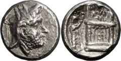 Ancient Greek Coins Persis, Uncertain King I. Achaean League Hemidrachm, ex BCD; Persis, Uncertain King I; 2nd cent. BC, Hemidrachm, 1.99g. Alram-552, Sunrise-578. Obv: Head r., with short beard, wear