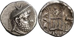 Ancient Greek Coins Persis, Darius I . Achaean League Hemidrachm, ex BCD; Persis, Darius I ; 2nd Century BC, Hemidrachm, 2.13g. Alram-558, Sunrise-583. Obv: Bust of king r. with short beard, wearing d