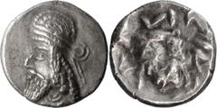 Ancient Greek Coins Persis, Napad (Kapat). Achaean League Hemidrachm, ex BCD; Persis, Napad (Kapat); 1st cent. AD, Hemidrachm, 1.85g. Alram-613, Sunrise-637. Obv: Bearded bust of king l., wearing diad