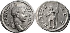 Ancient Roman and Byzantine Coins Severus Alexander. Denarius; Severus Alexander; 222-235 AD, Rome, 229-230 AD, Denarius, 2.96g. RIC-226, RSC-586a, BM-648. Obv: IMP SEV ALE - XAND AVG Bust laureate r.