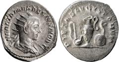 Ancient Roman and Byzantine Coins Herennius Etruscus as Caesar. Antoninianus; Herennius Etruscus as Caesar; 250-251 AD, Rome, Antoninianus, 4.12g. RIC-143 (S), C-14. Obv: Q HER ETR MES DECIVS NOB C Bu