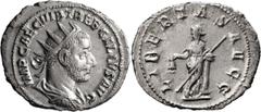 Ancient Roman and Byzantine Coins Trebonianus Gallus. Antoninianus; Trebonianus Gallus; 251-253 AD, Rome, Antoninianus, 3.76g. RIC-39, C-67. Obv: IMP CAE C VIB TREB GALLVS AVG Radiate, draped, cuirass