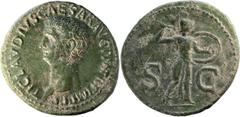 Ancient Roman and Byzantine Coins Claudius I. 40-as; Claudius I; 41-54 AD, Rome, 42-3 AD, As, 10.62g. BM-206, Paris-233, C-84, RIC-116. Obv: TI CLAVDIVS CAESAR AVG P M TR P IMP P P Head bare r. Rx: S 