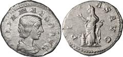 Ancient Coins Julia Maesa, Grandmother of Elagabalus and Severus Alexander. Denarius; Julia Maesa, Grandmother of Elagabalus and Severus Alexander; Denarius, Rome, 222-4 AD, 2.96g. BM-298, C-29, Eauze