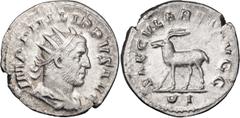 Ancient Coins Philip I. Antoninianus; Philip I; 244-249 AD, Rome, 248 AD, Antoninianus, 3.33g. RIC-24b, C-189. Obv: IMP PHILIPPVS AVG Bust radate, draped, cuirassed r. Rx: SAECVLARES AVGG Antelope sta