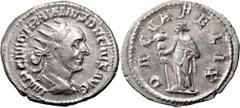 Ancient Coins Trajan Decius. Antoninianus; Trajan Decius; 249-251 AD, Rome, Antoninianus, 3.77g. RIC-14b (R ), C-34 (2 Fr.). Obv: IMP C M Q TRAIANVS DECIVS AVG Bust radiate, cuirassed r. Rx: DACIA FEL