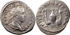 Ancient Coins Herennius Etruscus as Caesar. Antoninianus; Herennius Etruscus as Caesar; 250-251 AD, Rome, Antoninianus, 3.91g. RIC-143 (S), C-14 (3 Fr.). Obv: Q HER ETR MES DECIVS NOB C Radiate, drape