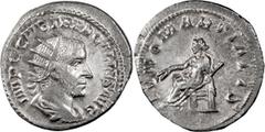 Ancient Coins Trebonianus Gallus. Antoninianus; Trebonianus Gallus; 251-253 AD, Branch Mint, Antoninianus, 3.78g. RIC-69, C-46. Obv: IMP C C VIB TREB GALLVS AVG Radiate, draped, cuirassed bust r. Rx: 