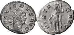 Ancient Coins Gallienus. Antoninianus; Gallienus; 253-268 AD, Milan, Sole Reign, 260-8 AD, Antoninianus, 2.80g. Cunetio-1605 (119 spec.), RIC-534, Göbl-1147m (248 spec.). Obv: GALLIENVS AVG Head radia