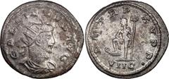 Ancient Coins Gallienus. Antoninianus; Gallienus; 253-268 AD, Antioch, 267 AD, Antoninianus, 3.89g. Göbl-1638a (13 spec.), RIC-603, C-849 (1 Fr.). Obv: GALLIENVS AVG Bust radiate, draped, cuirassed r.