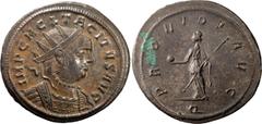 Ancient Coins Tacitus. Antoninianus; Tacitus; 275-276 AD, Ticinum, Antoninianus, 4.16g. Paris-1698, RIC-152, Venera-1794-1848 (55 spec.). Obv: IMP C M CL TACITVS AVG Bust radiate, cuirassed r., seen f