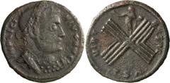 Roman Imperial Silver Licinius I. AE 3, Reduced Follis; Licinius I; 308-324 AD, Thessalonica, 319 AD, Reduced Follis, 2.43g. RIC-68, officina A=1 (R3); C-179 (20 Fr.). Obv: IMP LICI - NIVS AVG Bust la